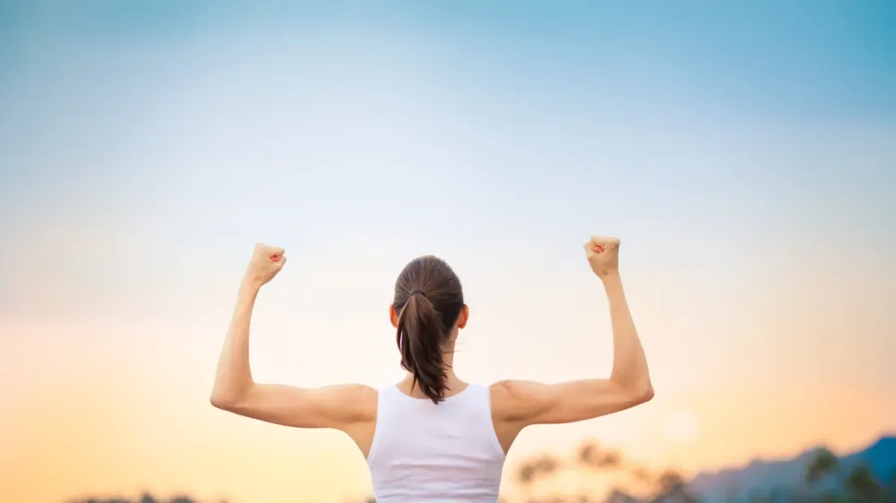 Women flexing.